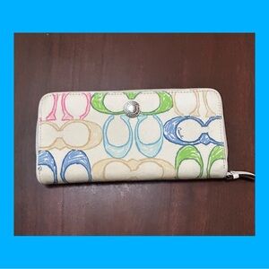 Coach Multicolor Patterned Wallet